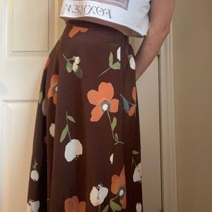 Vintage floral maxi skirt